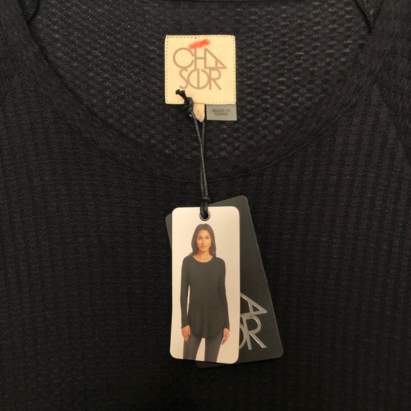NWT Chasor Black Long Sleeve Top.  Size Large - Picture 6 of 9